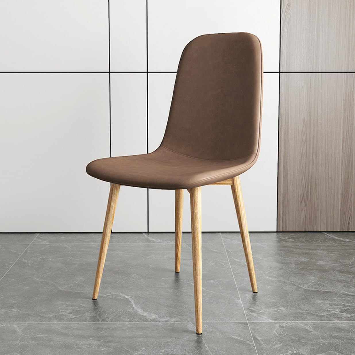 Amazon｜YJFFQ ダイニングチェア ヴィンテージ 01コーヒー色 レザー調